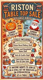 TABLE TOP SALE - VILLAGE HALL - FESTIVE FEEL